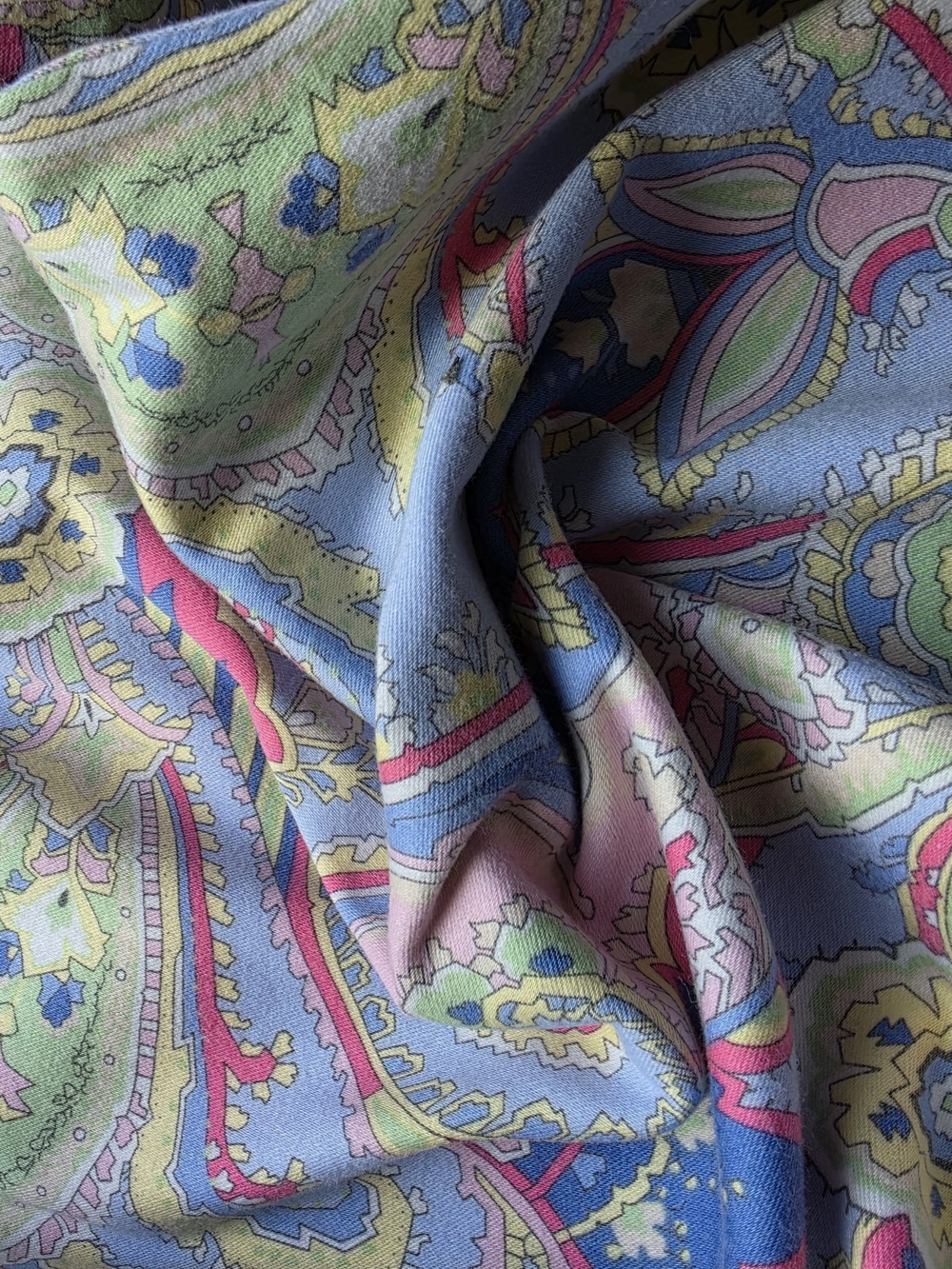 Lauren Ralph Lauren Pastel Paisley Ankle Pants - Light Blue Multi 22W - Picture 2 of 6